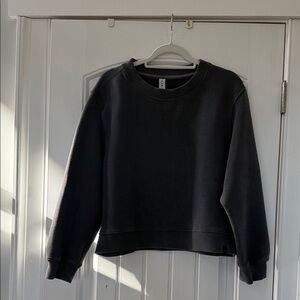 Varley Blue/Grey Ribbed Crewneck Sweatshirt Size M